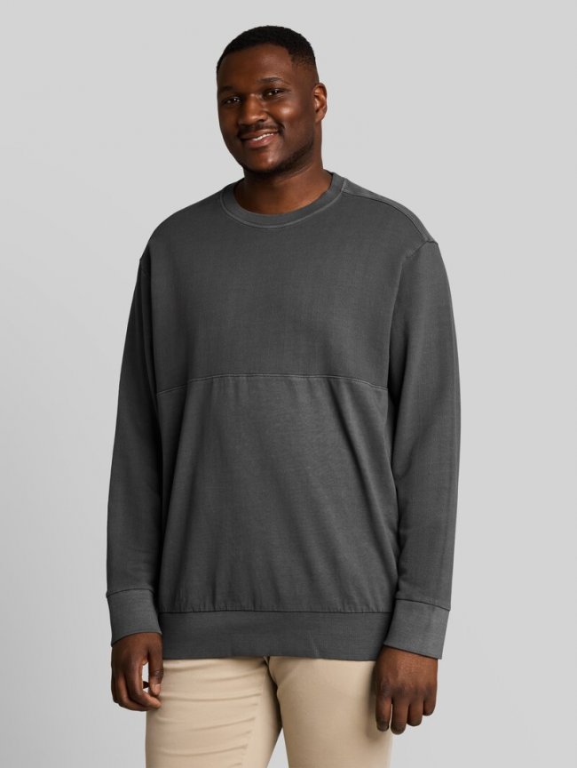 Tom Tailor Plus Size - Sweatshirt im Used-Look - Tarmac Grey Tom Tailor Plus Size - Sweatshirt im Used-Look - Tarmac Grey