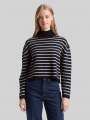 Tom Tailor Relaxed Fit Strickpullover mit Streifenmuster - Navy Cloud Grey Stripe Tom Tailor Relaxed Fit Strickpullover mit Streifenmuster - Navy Cloud Grey Stripe
