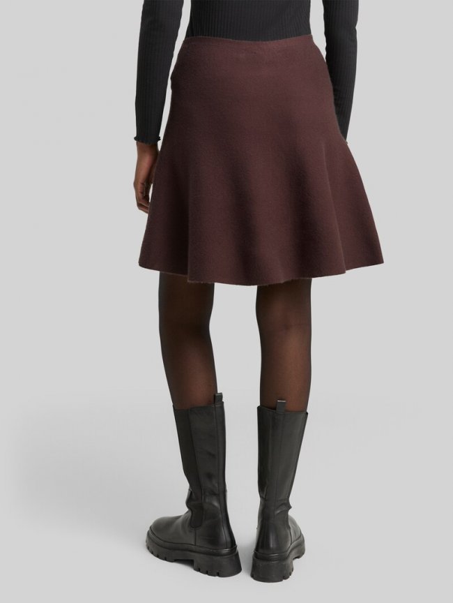 Tom Tailor Mini Skater Strickrock - Soft Chocolate Brown Melange Tom Tailor Mini Skater Strickrock - Soft Chocolate Brown Melange