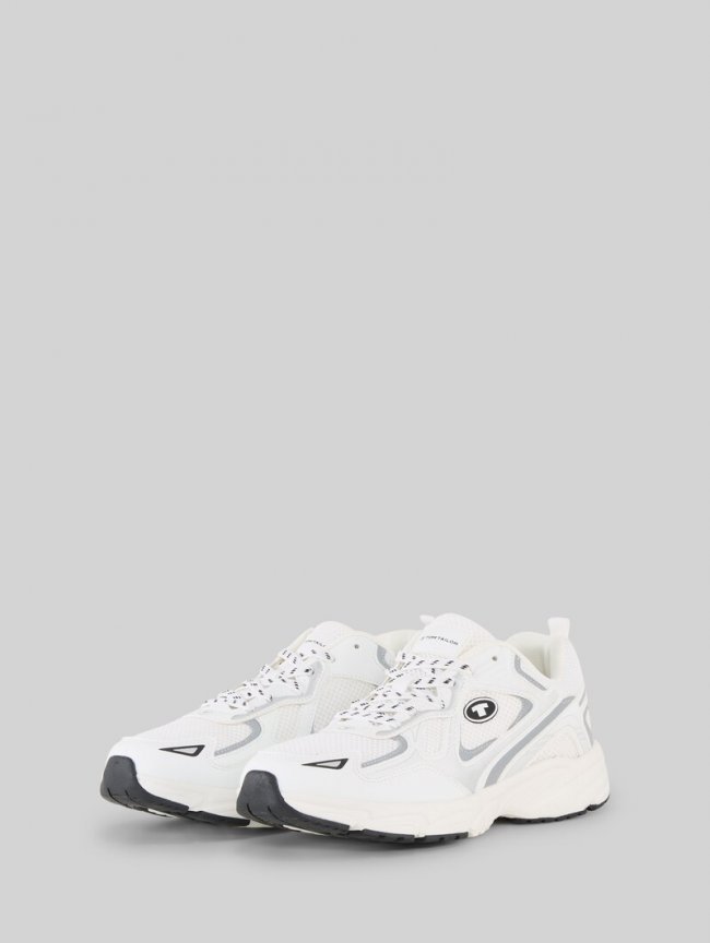 Tom Tailor Sneaker mit Mesh-Einsatz - White-silver Tom Tailor Sneaker mit Mesh-Einsatz - White-silver