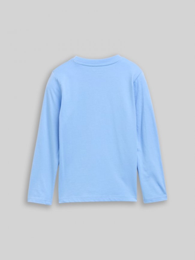 Tom Tailor Langarmshirt mit interaktivem Print - Light Blue Tom Tailor Langarmshirt mit interaktivem Print - Light Blue