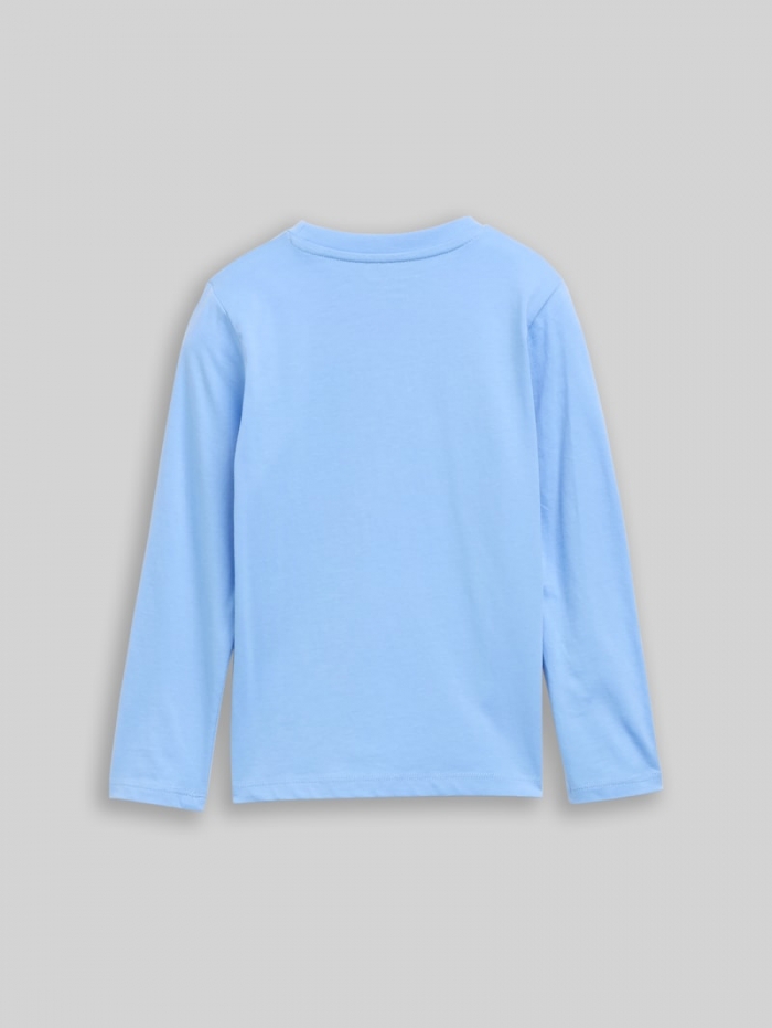 Tom Tailor Langarmshirt mit interaktivem Print - Light Blue Tom Tailor Langarmshirt mit interaktivem Print - Light Blue