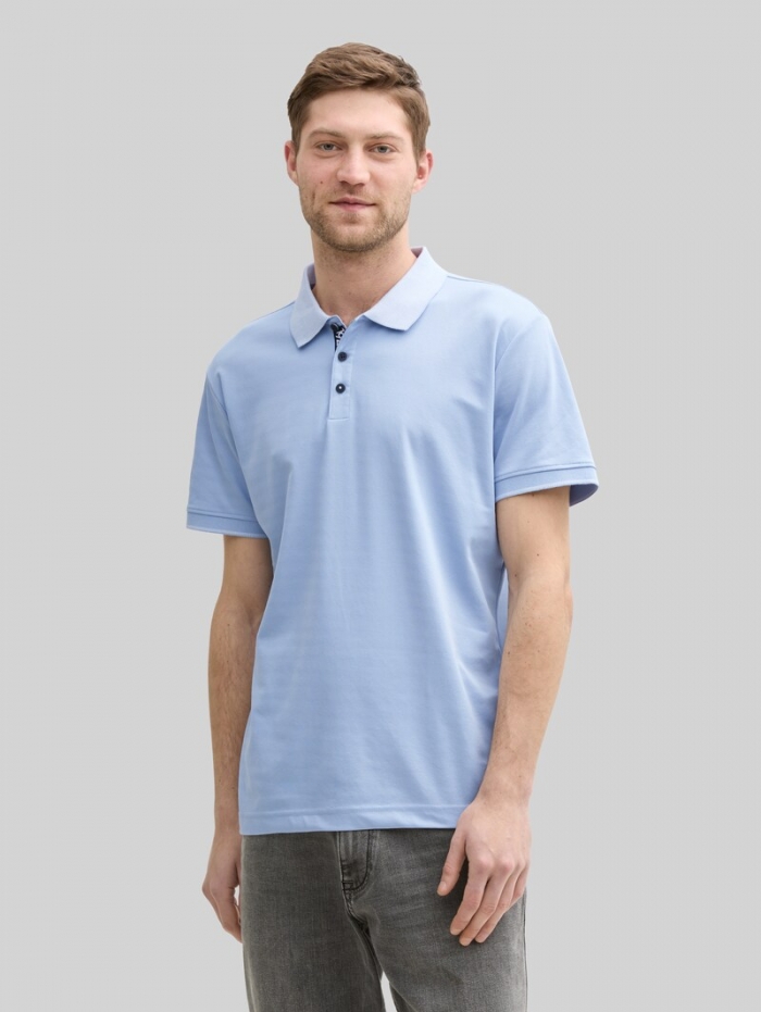 Tom Tailor Basic Jersey Poloshirt - Light Powder Blue Tom Tailor Basic Jersey Poloshirt - Light Powder Blue