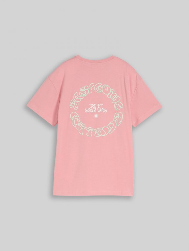 Tom Tailor Oversize T-Shirt mit Print - Blush Rose Tom Tailor Oversize T-Shirt mit Print - Blush Rose