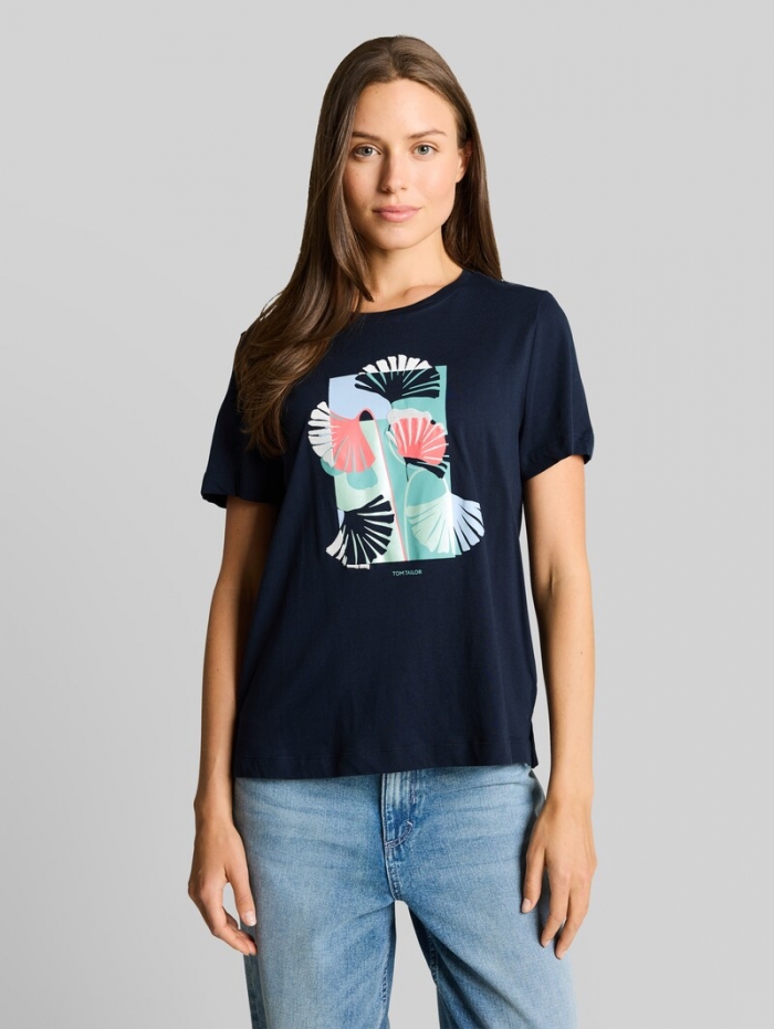 Tom Tailor T-Shirt mit Print - Sky Captain Blue Tom Tailor T-Shirt mit Print - Sky Captain Blue