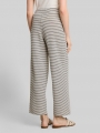 Tom Tailor Wide Leg Strickhose - White Black Knit Stripe Tom Tailor Wide Leg Strickhose - White Black Knit Stripe