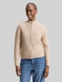 Tom Tailor Cardigan mit Reißverschluss - Cosy Beige Melange