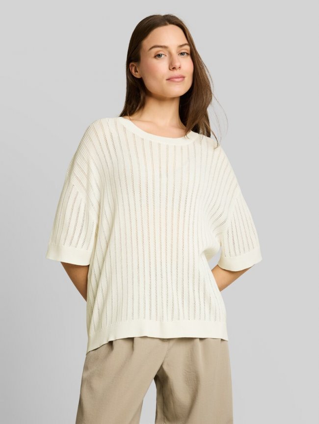 Tom Tailor Loose Fit Pullover - Whisper White Tom Tailor Loose Fit Pullover - Whisper White