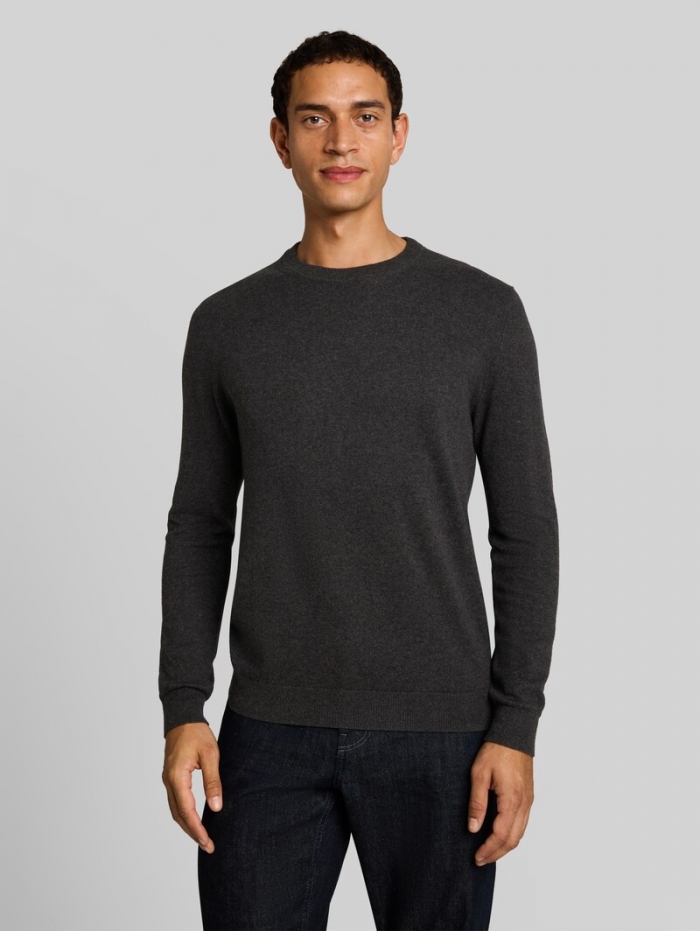 Tom Tailor Strickpullover mit Kaschmir-Anteil - Black Grey Melange Tom Tailor Strickpullover mit Kaschmir-Anteil - Black Grey Melange