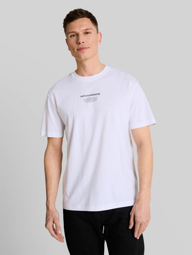 Tom Tailor Relaxed Fit T-Shirt mit Fotoprint - White Tom Tailor Relaxed Fit T-Shirt mit Fotoprint - White