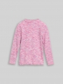 Tom Tailor Langarmshirt in Melange-Optik - Pink Space Dye Texture