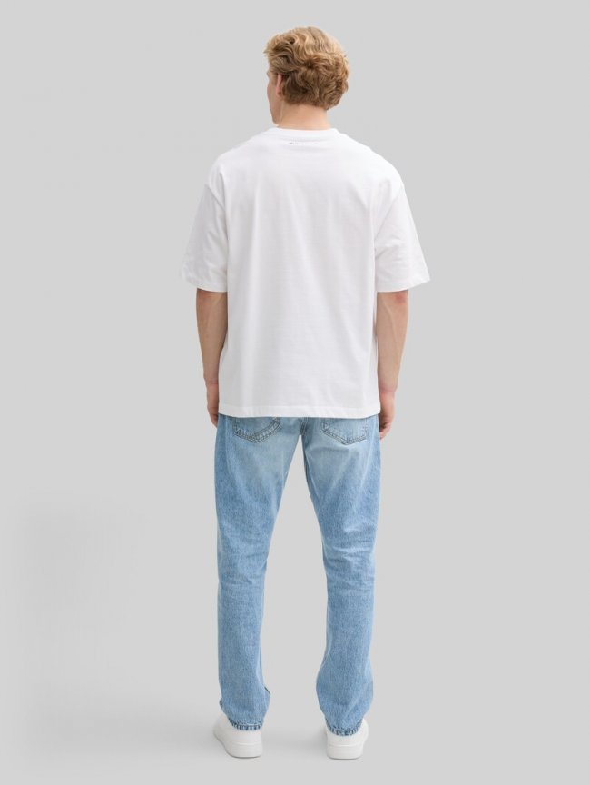 Tom Tailor TTWAYLEN RELAXED Jeans - Used Light Stone Blue Denim Tom Tailor TTWAYLEN RELAXED Jeans - Used Light Stone Blue Denim
