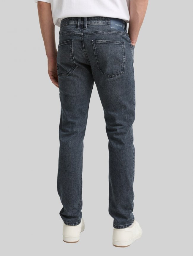 Tom Tailor TTPIERS SLIM Jeans - Used Dark Stone Grey Denim Tom Tailor TTPIERS SLIM Jeans - Used Dark Stone Grey Denim
