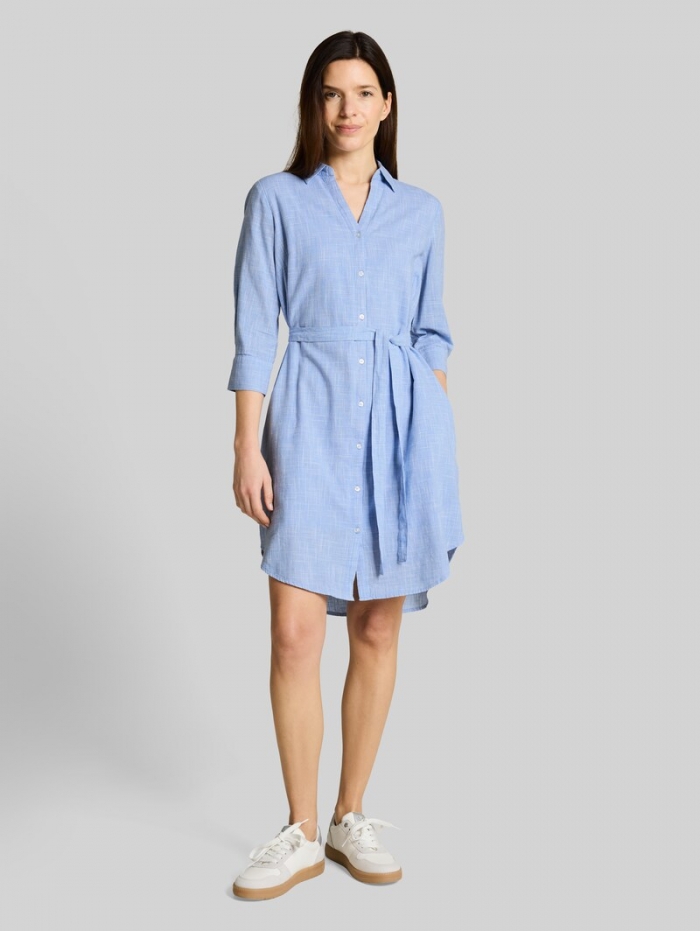 Tom Tailor Blusenkleid mit Bindegürtel - Dreamy Blue Tom Tailor Blusenkleid mit Bindegürtel - Dreamy Blue