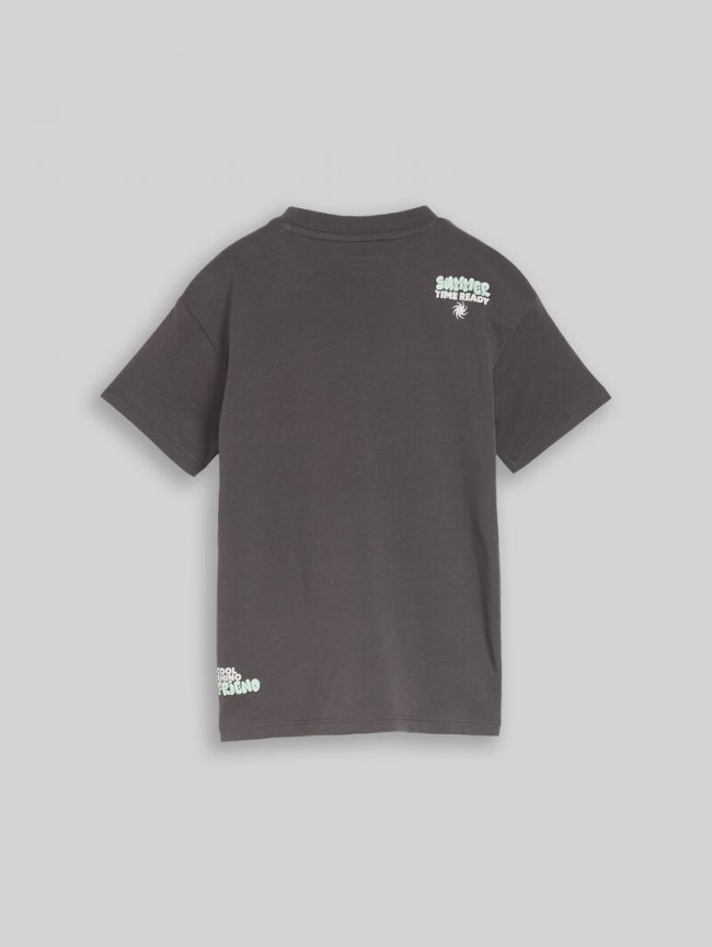 Tom Tailor Oversize T-Shirt mit Print - Dark Urban Grey Tom Tailor Oversize T-Shirt mit Print - Dark Urban Grey
