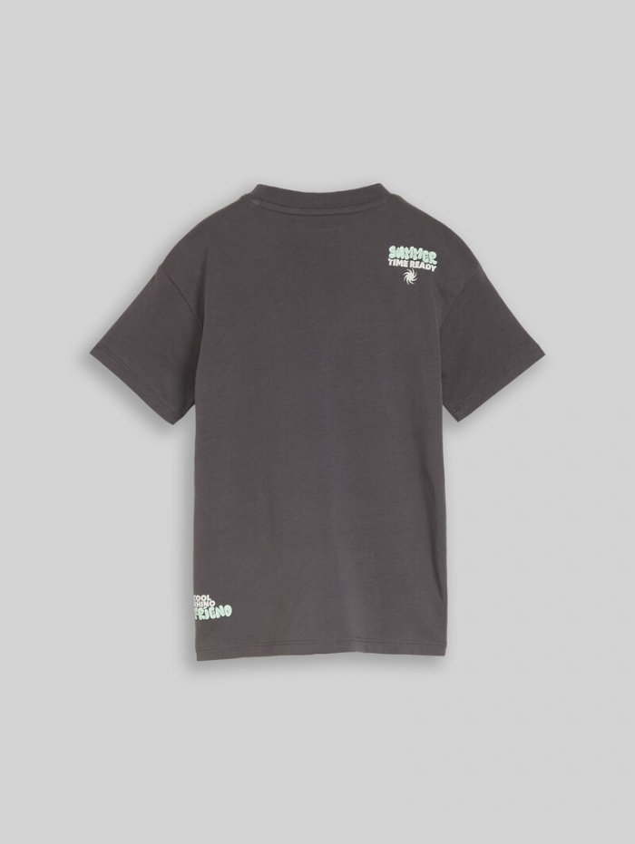 Tom Tailor Oversize T-Shirt mit Print - Dark Urban Grey Tom Tailor Oversize T-Shirt mit Print - Dark Urban Grey