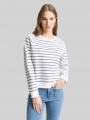 Tom Tailor Sweatshirt mit Streifenmuster - Off White Navy Stripe Tom Tailor Sweatshirt mit Streifenmuster - Off White Navy Stripe