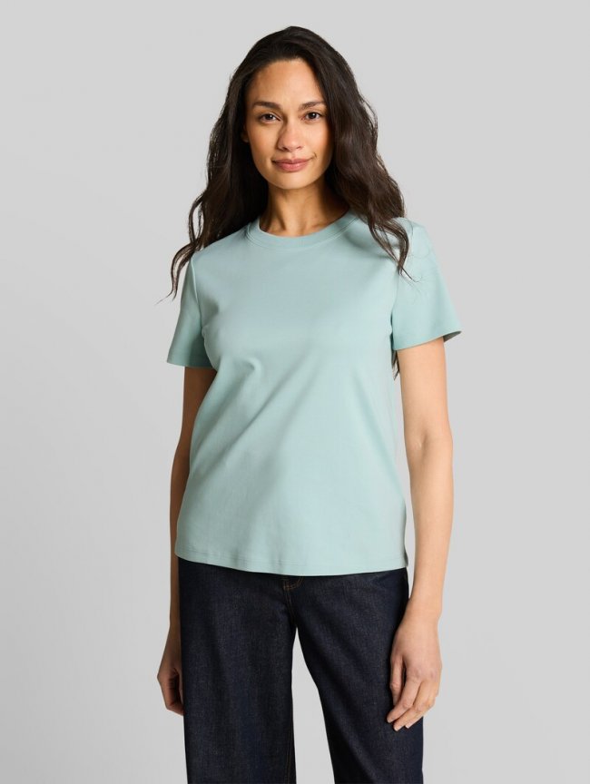 Tom Tailor Basic T-Shirt aus Baumwolle - Blue Haze Tom Tailor Basic T-Shirt aus Baumwolle - Blue Haze