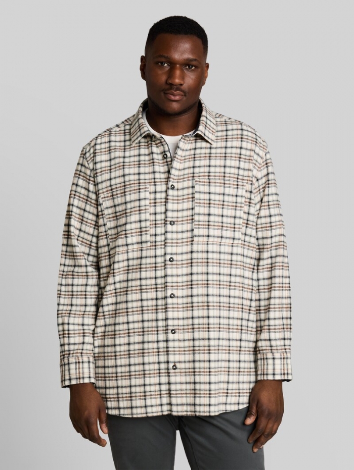 Tom Tailor Plus Size - Flanell-Hemd mit Karomuster - White Based Mint Check Tom Tailor Plus Size - Flanell-Hemd mit Karomuster - White Based Mint Check