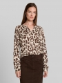 Tom Tailor Blusenshirt mit Muster - Brown Beige Leo Print Tom Tailor Blusenshirt mit Muster - Brown Beige Leo Print