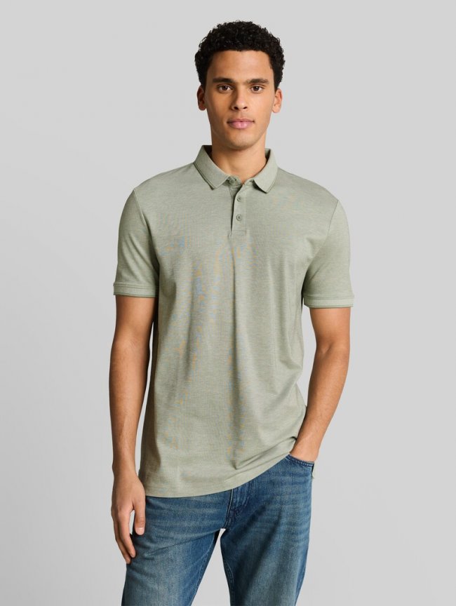 Tom Tailor Piqué Poloshirt aus Baumwolle - Mint Sea Spray Two Tone Pique Tom Tailor Piqué Poloshirt aus Baumwolle - Mint Sea Spray Two Tone Pique