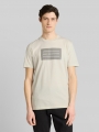 Tom Tailor Basic T-Shirt mit Logo-Print - Natural White Tom Tailor Basic T-Shirt mit Logo-Print - Natural White