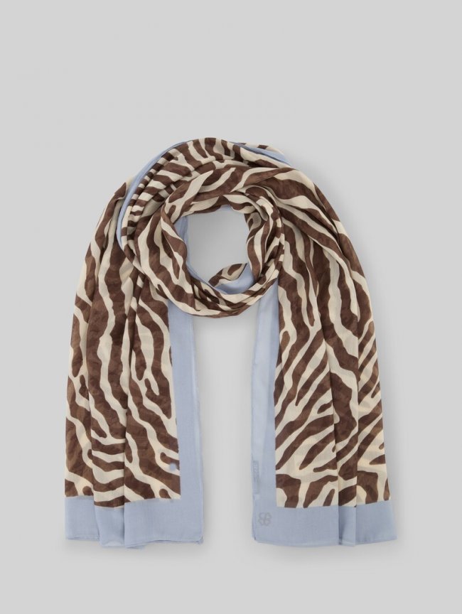 Tom Tailor Halstuch mit Zebra-Print - Brown Beige Zebra Print Tom Tailor Halstuch mit Zebra-Print - Brown Beige Zebra Print