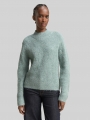 Tom Tailor Relaxed Fit Strickpullover mit Stehkragen - Silver Cloud Blue Melange Tom Tailor Relaxed Fit Strickpullover mit Stehkragen - Silver Cloud Blue Melange