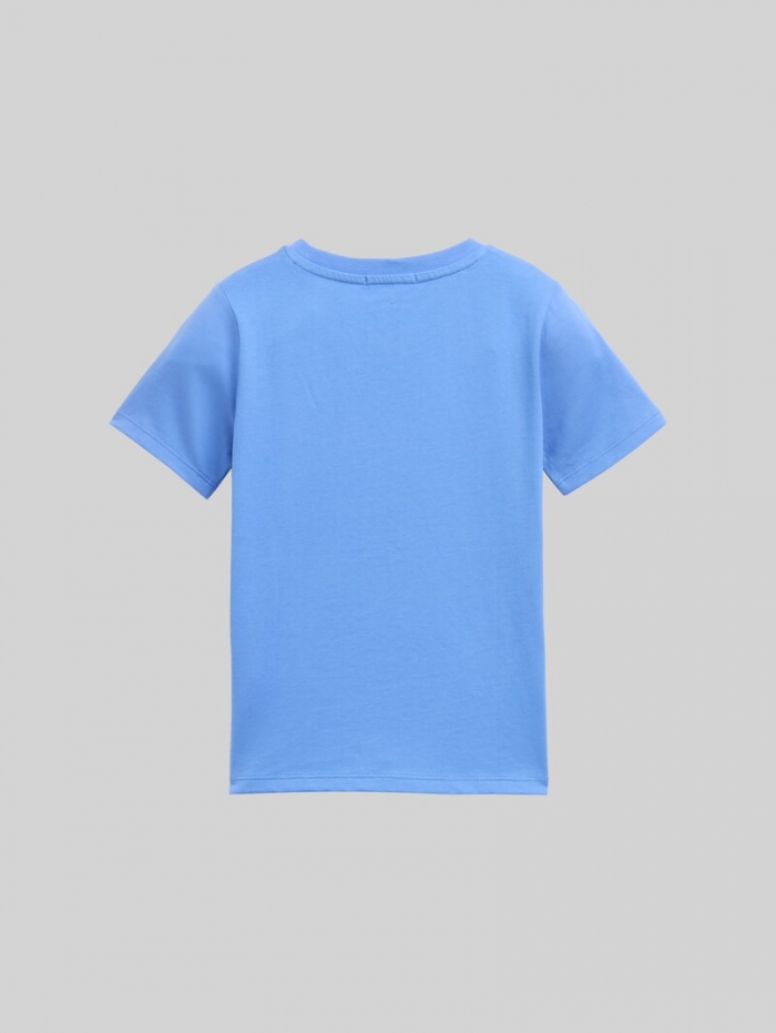 Tom Tailor T-Shirt mit Wendepailletten - Soft Mid Blue Tom Tailor T-Shirt mit Wendepailletten - Soft Mid Blue