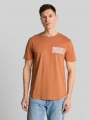 Tom Tailor T-Shirt mit Print - Faded Copper Orange