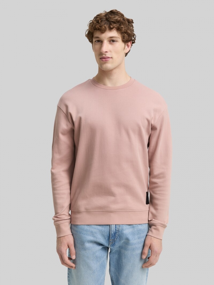 Tom Tailor Piqué Sweatshirt - Smoky Rose Tom Tailor Piqué Sweatshirt - Smoky Rose