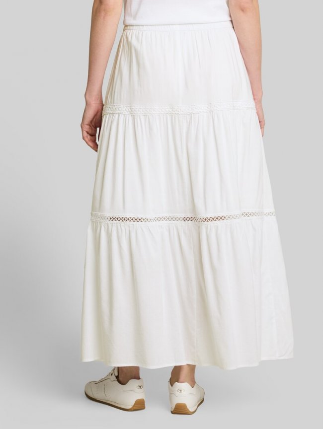 Tom Tailor Maxi-Rock mit Volants - White Tom Tailor Maxi-Rock mit Volants - White