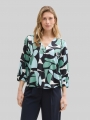 Tom Tailor Bluse mit Muster - Green Dots And Shapes Design Tom Tailor Bluse mit Muster - Green Dots And Shapes Design