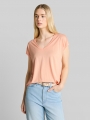 Tom Tailor T-Shirt mit V-Ausschnitt - Orange Parfait Tom Tailor T-Shirt mit V-Ausschnitt - Orange Parfait