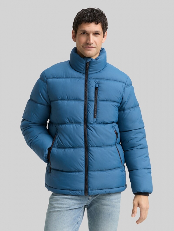 Tom Tailor Puffer-Jacke aus wasserabweisendem Material - Real Teal Blue Tom Tailor Puffer-Jacke aus wasserabweisendem Material - Real Teal Blue
