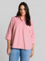 Tom Tailor Plus Size - Hemdbluse mit Streifenmuster - Soft Coral White Thin Stripe Tom Tailor Plus Size - Hemdbluse mit Streifenmuster - Soft Coral White Thin Stripe