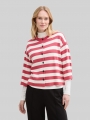 Tom Tailor Cardigan mit Streifenmuster - Red Offwhite Block Stripe Tom Tailor Cardigan mit Streifenmuster - Red Offwhite Block Stripe