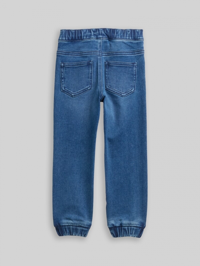 Tom Tailor Straight Jogger Jeans mit Stretch - Used Mid Stone Blue Denim Tom Tailor Straight Jogger Jeans mit Stretch - Used Mid Stone Blue Denim