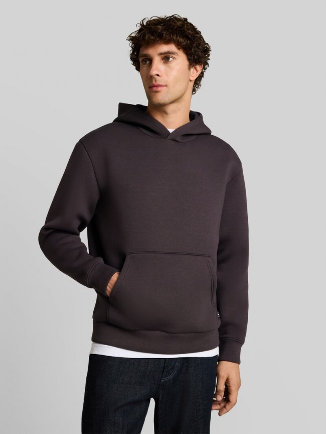 Tom Tailor Relaxed Fit Scuba Hoodie Sweatshirt - Coal Grey Tom Tailor Relaxed Fit Scuba Hoodie Sweatshirt - Coal Grey
