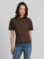 Tom Tailor T-Shirt mit Leo-Print - Brown Black Leo Print Tom Tailor T-Shirt mit Leo-Print - Brown Black Leo Print