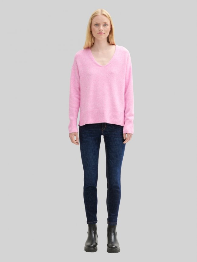 Tom Tailor TTJONA EXTRA SKINNY Jeans - Used Dark Stone Blue Denim Tom Tailor TTJONA EXTRA SKINNY Jeans - Used Dark Stone Blue Denim