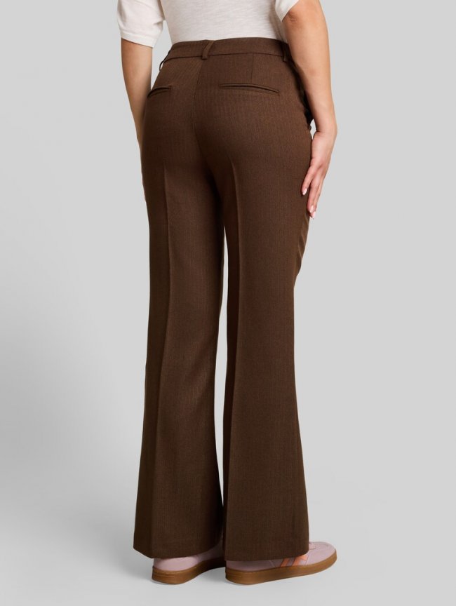 Tom Tailor Flared Hose in Melange-Optik - Camel Black Melange Tom Tailor Flared Hose in Melange-Optik - Camel Black Melange