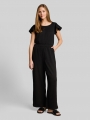 Tom Tailor Crinkle Jumpsuit mit Rüschenärmeln - Deep Black Tom Tailor Crinkle Jumpsuit mit Rüschenärmeln - Deep Black