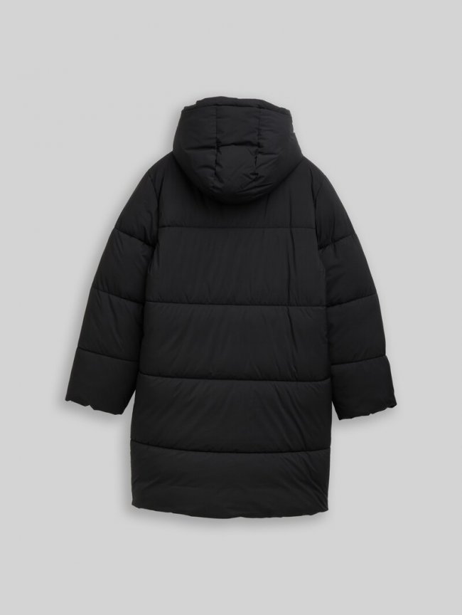 Tom Tailor Puffer-Mantel mit Kapuze - Black Tom Tailor Puffer-Mantel mit Kapuze - Black