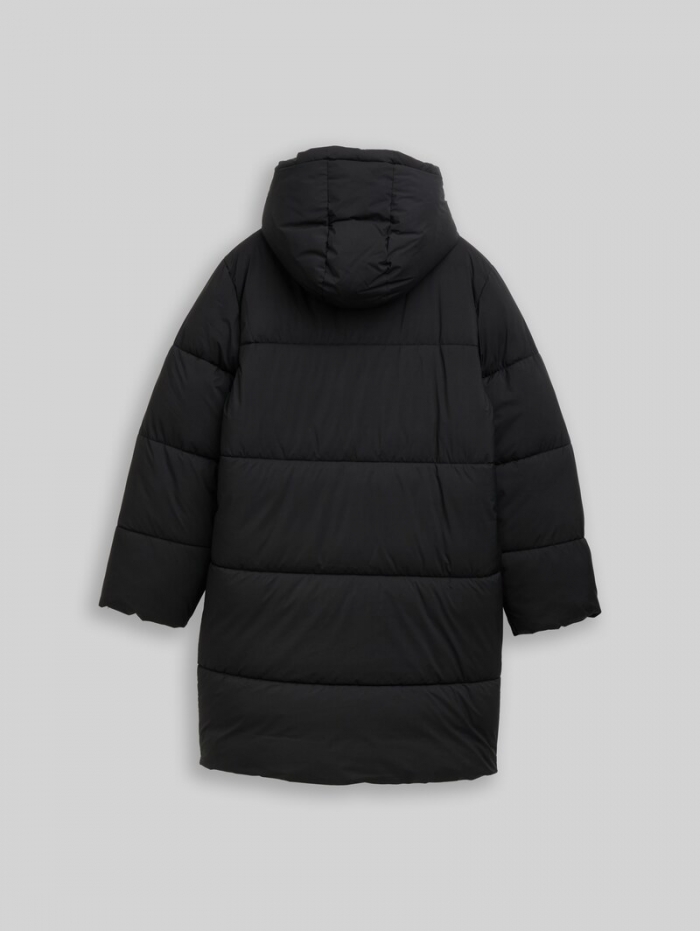 Tom Tailor Puffer-Mantel mit Kapuze - Black Tom Tailor Puffer-Mantel mit Kapuze - Black