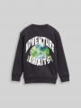 Tom Tailor Sweatshirt mit Print - Coal Grey Tom Tailor Sweatshirt mit Print - Coal Grey
