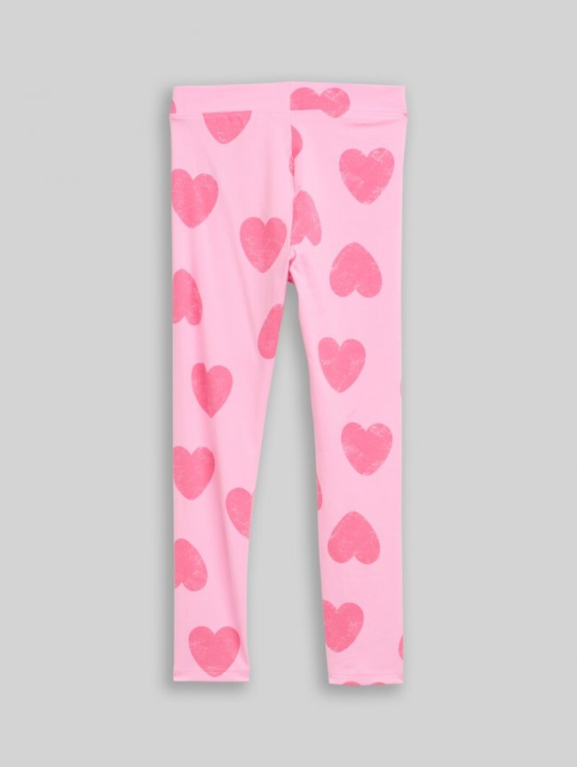 Tom Tailor Leggings mit Herz-Muster - Pink Small Heart Print Tom Tailor Leggings mit Herz-Muster - Pink Small Heart Print