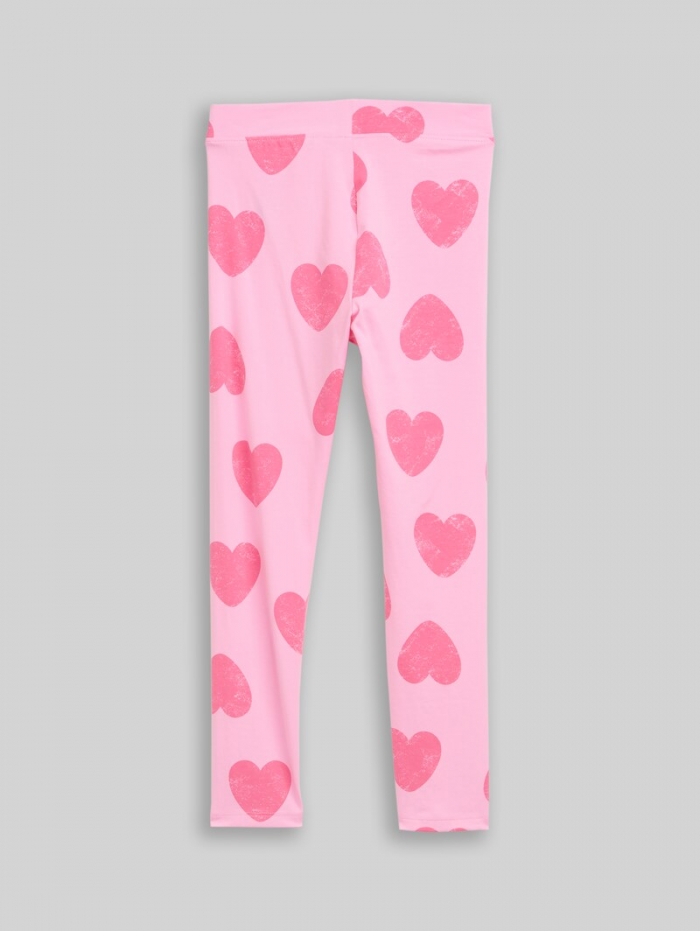 Tom Tailor Leggings mit Herz-Muster - Pink Small Heart Print Tom Tailor Leggings mit Herz-Muster - Pink Small Heart Print