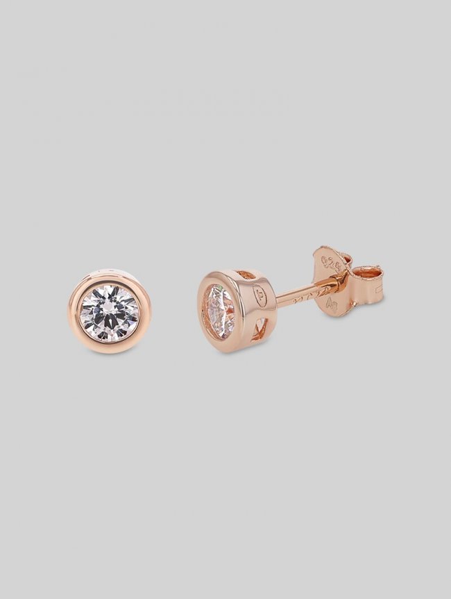 Tom Tailor Ohrstecker Silber 925 - Stein Zirkonia weiß - Rose Gold Tom Tailor Ohrstecker Silber 925 - Stein Zirkonia weiß - Rose Gold
