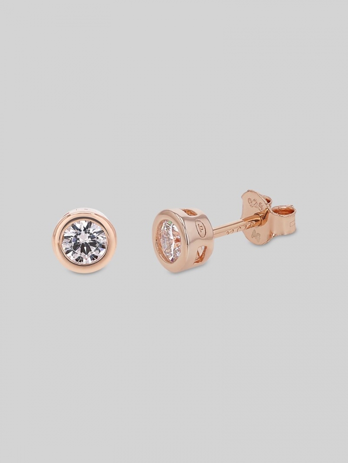 Tom Tailor Ohrstecker Silber 925 - Stein Zirkonia weiß - Rose Gold Tom Tailor Ohrstecker Silber 925 - Stein Zirkonia weiß - Rose Gold
